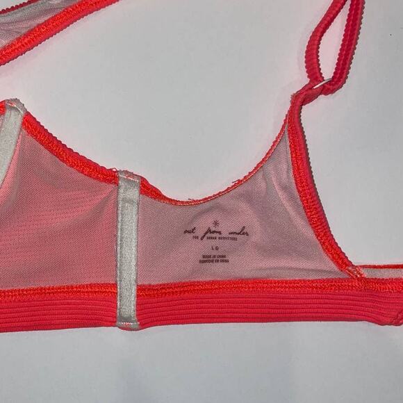 Urban Outfitters Out From Under Bikini Top Women Large Orange Mara Velvet Accent - Picture 4 of 6